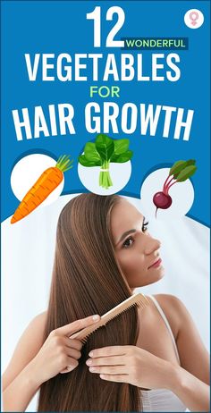 12 Wonderful Vegetables For Hair Growth: These fruits and vegetables for hair growth contain vitamins, fibres and minerals which are known to help with hair growth and maintaining the texture and smoothness. Here I’ll list down some pointers to keep your hair healthy and happy. #healthyfood #haircare #haircaretips #hair #healthyhair Hair Detox, Stop Hair Breakage, Hair Growth Foods, How To Grow Your Hair Faster, Vitamins For Hair Growth, New Hair Growth, Texturizer On Natural Hair, Hair Control