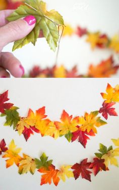 the leaves have been cut out to make a garland