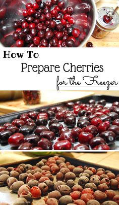 cherries are ready to be cooked in the oven, and then put into an ice cream