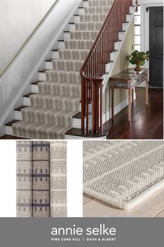 an image of stairs and rugs in the living room