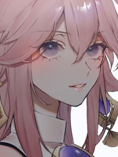 Yae Sakura, Yae Miko, Genshin Fanart, Genshin Characters, Honkai Impact, Pink Hair, Genshin Impact, Art Style