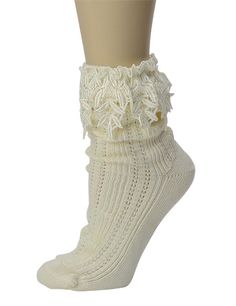 PRICES MAY VARY. Lacy Pamper yourself! Nonchalant casual comfort meets dressy halfway and a dainty detail of drippy lace is sewn upon the most comfortable cotton socks to become your newest obsession. Medival Socks, Cuffs Diy, Flower Socks, Dr Closet, Slouch Socks, Lace Cuffs, Pamper Yourself, Cotton Socks, White Flower