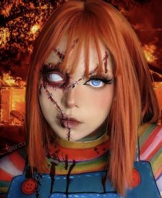 Karneval Costume, Chucky Doll Costume, Studio Makeup