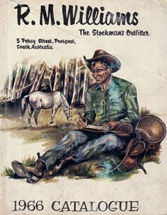 an old book with a man sitting on the ground next to a horse