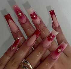 nails on a chalkboard sound Cute Nail For Summer, Red Cool Nails, Red Acrylic Nail Designs Ideas, Red Art Nails, Cute Nails Design Ideas, Nails With Red Design, Acrylic Nails Ideas Red, Nails Design Ideas Summer, Nail Designs With Red