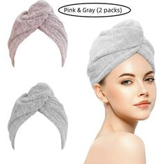 DEWEL Microfiber Hair Towel Wrap for Women, Highly Absorbant Hair Towel for Wet Hair, Ultra Soft Bamboo Fiber Hair Drying Towel, 2Pack Fast Drying Hair Turbans for Long Hair, Curly, Thick Hair Our fiber microfiber hair tower can absorb moisture/water droplets from hair, speed up hair drying time, shorten the time of using the hair dryer, and avoid hair dryer damage. Towel fiber hair towel wrap is extremely soft. The water absorption is 5 times that of ordinary towels. The special material of hai Hair Towel Turban, Hair Drying Towel, Turban Wrap, Microfiber Hair Towel, Towel Turban, Hair Towel Wrap, Hair Drying, Hair Turban, Hair Frizz