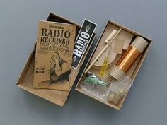 the radio receiver is in its box and it's contents are still in their packaging