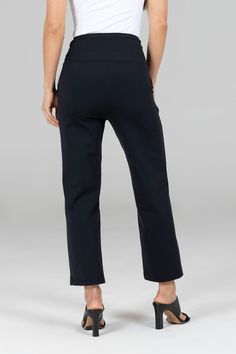 Why we love this: Meet our new Straight Leg Ankle Pant from our Fall Collection! Elegantly fitted for maximum comfort and ultimate polish, these black dress pants will meet all your day-to-day needs. Features: KiraGrace PowerStrong: Feels like cotton & keeps you dry Ultra High-Rise 26" inseam Slimming waist band w/side pockets Made in U.S.A. of imported fabric Waist: High-Waisted (12.5" Rise) Inseam: 26" inseam Leg Shape: Straight leg crop Sizing: True to size Compression: Medium compression Mod Yoga Bottoms, Check Mark, High Waist Wide Leg Pants, Travel Pants, Wide Leg Pant, Casual Design, Fall Collection, Black Dress Pants, Yoga Tops