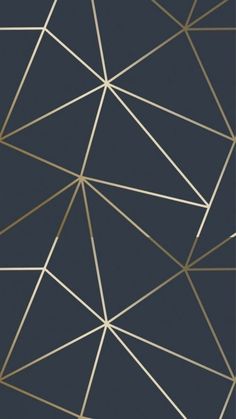 an abstract black and gold wallpaper with lines in the middle, on a dark blue background