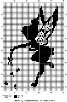 a black and white cross stitch pattern with an image of a cat in the middle