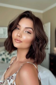 36 Stunning Espresso Brown Hair Color Hairstyles for Every Hair Length Espresso Brown Hair Color, Confident Aura, Espresso Brown Hair, Hair Color Hairstyles, Brown Bob Hair, Short Hair Brown, 2024 Hair Trends, Saving Face, Color Hairstyles