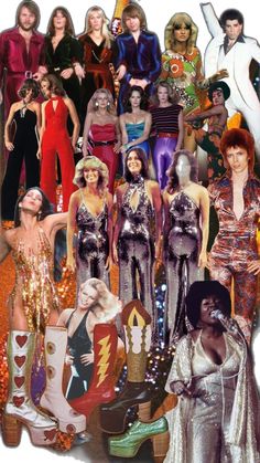 2023 Disco Outfit, Disco Vintage Outfit, 1970s Fashion Disco Outfits Vintage 70s, 70s Disco Photos, 70s Inspo Outfits Disco, 60s 70s Party, Disco Celebrities, Roller Disco Outfit 70s, Italo Disco Fashion