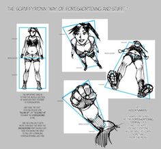 the concept sheet for an animated character