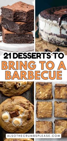 desserts to bring to a barbeque with text overlay that reads, 21 desserts to bring to a barbeque