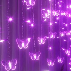 PRICES MAY VARY. 【Butterfly Fairy String Lights】: 24 sophisticated butterfly-shaped lights and 120 led lamp beads. 24 strands of fairy lights for any occasions you want to decorate. Total 20 ft horizontal length when unfolded. 【Safe and energy-saving】: Hazard-Free, safe to use for children. Low voltage means no heat after long time use. Updated LED bulb string lights, saves more energy than traditional lights. No more batteries change. 【8 Modes and Timer】: 8 modes to choose, Combination, in wave Lavender Room Decor, Butterfly String Lights, Purple String Lights, Purple Party Decorations, Purple Room Decor, Purple Wall Decor, Lavender Room, Butterfly Room, Purple Bedrooms