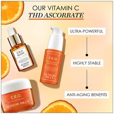 Sunday Riley C.E.O. 15 Vitamin C Brightening Serum (1 fl. oz.) - Dermstore Vitamin C Brightening Serum, Sunday Riley Ceo, Turmeric Face, Turmeric Oil, Turmeric Extract, Face Care Routine, Pomegranate Seed Oil, Good Genes, Sunday Riley