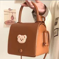 Kawaii Handbags, Bear Purse, Messenger Tote Bag, Stylish School Bags, Kawaii Bags, Girly Bags, Cute Handbags