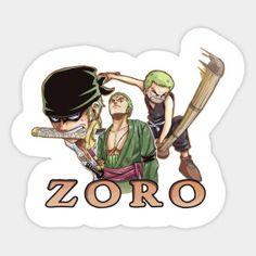 an image of some anime characters with the word zoro