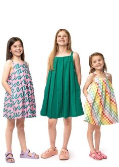 ETTLE is a fun and comfortable trapeze style summer dress and top. The pleated front and elasticated back add extra flair. The adjustable straps, deep hem and side seam pockets are all practical features which allow the dress to grow with your child. View A is a dress and view B top. SIZE RANGE: Age 3/4 - 13/14 SEWING LEVEL: Intermediate PATTERN FORMAT: Paper pattern INSTAGRAM HASHTAG: #LRCEttle FABRIC RECOMMENDATIONS: Ettle is made using woven fabrics. We would recommend a cotton. Cotton lawn, Dress Top Pattern, Sewing Retreats, Style Summer Dress, Paper Sewing, Childrens Sewing Patterns, Instagram Hashtag, Top Sewing, Children Top, Paper Sewing Patterns