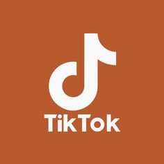 the tiktok logo on an orange background