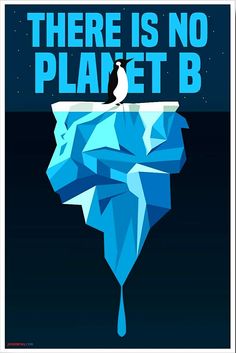 there is no planet b on the iceberg with a penguin sitting on it's head