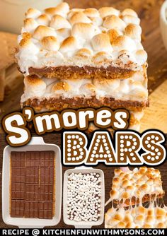 the cover of s'mores bars recipe book