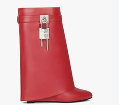 Almond Toe Boots, Rolex Watches For Men, Slip On Boots, Leather Zipper, Product Label, Leather Band, Wedge Heels, Givenchy, Calf Skin