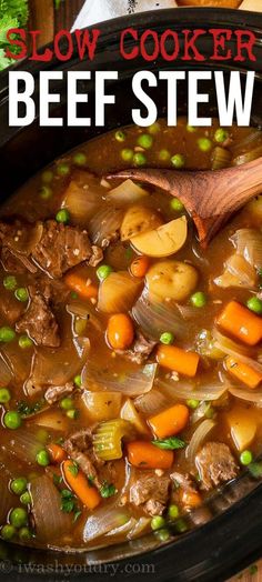 slow cooker beef stew with peas and carrots