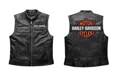 Elevate your riding gear with the Harley-Davidson Passing Link Motorcycle Vest, designed for the modern biker who values both style and functionality. This vest is crafted from high-quality leather, ensuring durability and a sleek look that fits any occasion, be it casual, formal, or travel. With its versatile design and comfortable fit, it's a must-have addition to any rider's wardrobe. Key Features: -- Premium Leather Outer Shell: Durable and stylish for a timeless look. -- Versatile Occasion Harley Davidson Vest Men, Black Biker Jacket For Outdoor Activities, Rugged Black Biker Jacket For Motorcycling, Moto Harley Davidson, Harley Davidson Vest, Classic Harley Davidson, Vest For Men, Black Harley Davidson, Motorcycle Vest