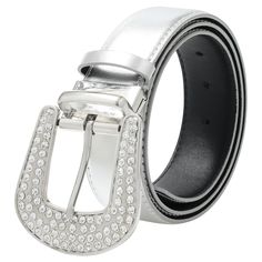 PRICES MAY VARY. 【Two-in-One Belt】: This reversible rhinestone buckle belt is made of PU leather fabric, comfortable and durable; one belt has two colors, one side is a shiny sequin belt, and the other side is a regular leather belt. 2 colors, 2 styles, which can be matched with different types of clothes 【Eye-catching Design】: The reversible belt has a rotating rhinestone buckle. You can easily change to the other side of the belt by grabbing both ends of the buckle, pulling it, and rotating it Different Types Of Clothes, Sequin Belt, Bling Belt, Belt For Jeans, Bling Belts, Y2k Belt, Types Of Clothes, Punk Design, Western Vintage