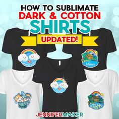 how to sublimate dark and cotton shirts updated for the nintendo maker video game