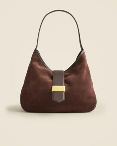 J.Crew: Berkeley Suede And Leather Shoulder Bag For Women Winter Purses, Suede Purse, Suede Handbags, Shoulder Handbags, Nice Shoes, Leather Shoulder Bag, Sneaker Boots