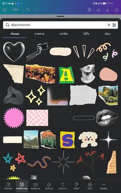 an iphone screen with various stickers on it and the text, i love you