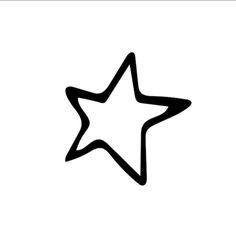 a black and white image of a star with one side facing the viewer, on a white background