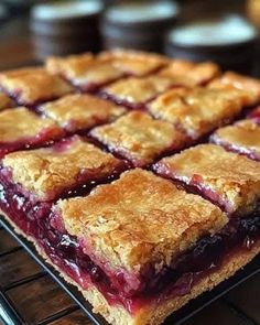 a close up of food on a cooling rack