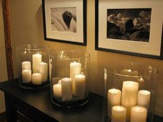 an email post with candles and pictures on it