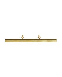 two brass handles on a white background