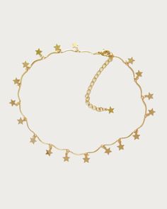 Star Choker Necklace | En Route Jewelry Star-shaped Metal Choker As Gift, Star-shaped Metal Choker For Gift, Celestial Gold Choker Necklace, Adjustable Star Choker, En Route Jewelry, Star Choker, Best Bond, Star Necklace Gold, Cherry Earrings