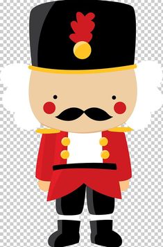 a cartoon nutcracker with a mustache and moustache holding a piece of paper