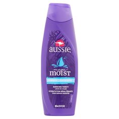 PRICES MAY VARY. Aussie Mega Moist Shampoo quenches thirsty locks in a flash Aussie Shampoo, Cheap Shampoo, Aussie Hair Products, Brittle Hair, Anti Frizz Products, Hair Shampoo, Hair Care Shampoo