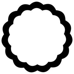 a black and white circular frame on a white background