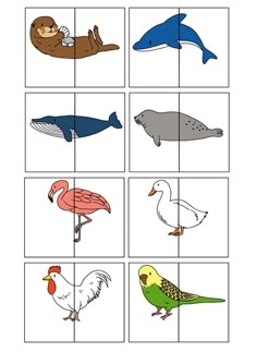 an animal matching game for children with animals