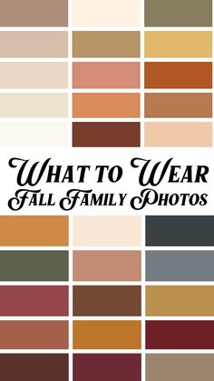 What fall colors to wear to your fall family photos. Fall Photo Outfits, Autumn Photos, What To Wear Fall, Fall Session, Fall Family Pictures