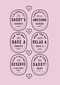 some type of stickers that say happy father's day