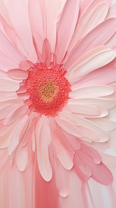 a large pink flower with white petals on it