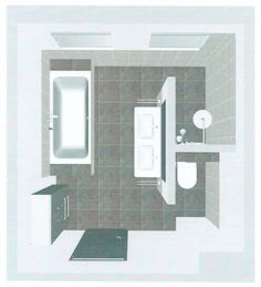 a drawing of a bathroom with toilet, sink and bathtub