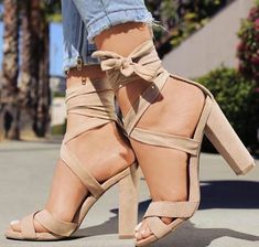 High Heels Outfit, Ankle Strap Chunky Heels, High Heeled Sandals, Velvet Boots, Prom Heels, Cute Heels