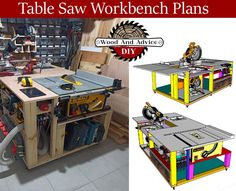 the table saw workbench plans are designed to be used for woodworking and other projects