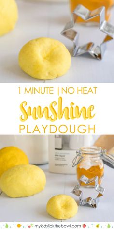 this is an image of homemade sunshine play dough