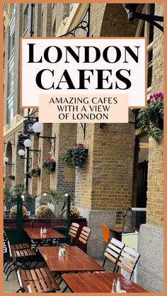 the cover of london cafes amazing eats and great views of london